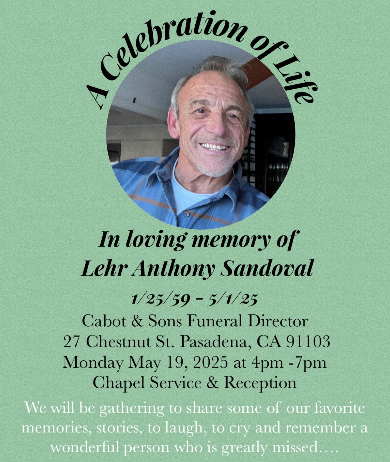 Lehr Sandoval Celebration of Life