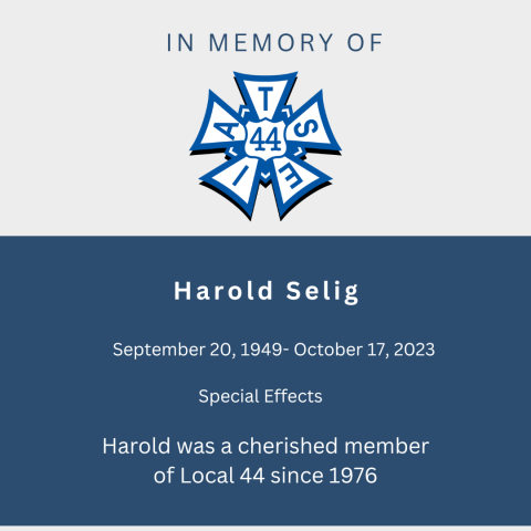 Harold Selig- Special Effects